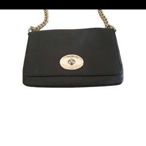 Coach Black Crossbody Bag with Gold Chain